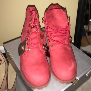 Limited Edition Red Timberland Boots